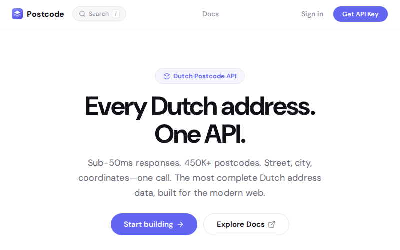 Postcode API